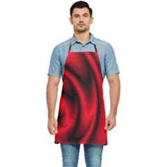 Background Red Color Swirl Kitchen Apron