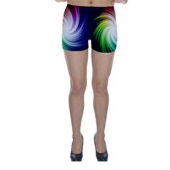 Rainbow Swirl Twirl Skinny Shorts
