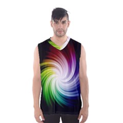 Rainbow Swirl Twirl Men s Basketball Tank Top