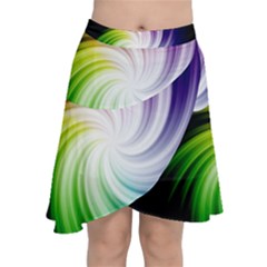 Rainbow Swirl Twirl Chiffon Wrap Front Skirt by Ravend