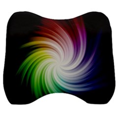 Rainbow Swirl Twirl Velour Head Support Cushion