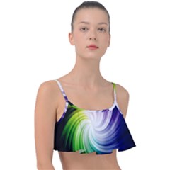 Rainbow Swirl Twirl Frill Bikini Top by Ravend