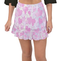 Valentine Background Hearts Bokeh Fishtail Mini Chiffon Skirt by Ravend