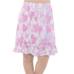 Valentine Background Hearts Bokeh Fishtail Chiffon Skirt