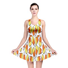 Candy Corn Halloween Candy Candies Reversible Skater Dress by Ravend