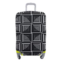 Pattern Op Art Black White Grey Luggage Cover (small)