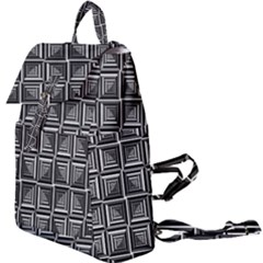 Pattern Op Art Black White Grey Buckle Everyday Backpack by Ravend