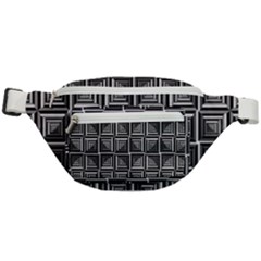 Pattern Op Art Black White Grey Fanny Pack by Ravend