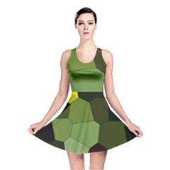 Mosaic Structure Background Tile Reversible Skater Dress