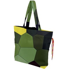 Mosaic Structure Background Tile Drawstring Tote Bag