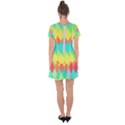 Low Poly Triangles Drop Hem Mini Chiffon Dress View2