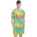 Low Poly Triangles Men s Mesh T-Shirt and Shorts Set View1