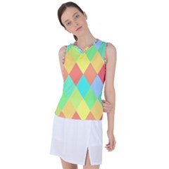 Low Poly Triangles Women s Sleeveless Sports Top