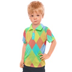 Low Poly Triangles Kids  Polo T-Shirt