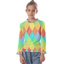 Low Poly Triangles Kids  Frill Detail T-Shirt View1