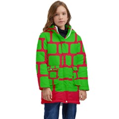 Keyboard Keys Computer Input Pc Kids  Hooded Longline Puffer Jacket