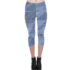 Lines Shapes Pattern Web Creative Capri Leggings 