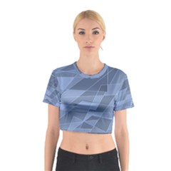 Lines Shapes Pattern Web Creative Cotton Crop Top by Ravend