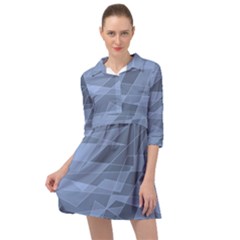 Lines Shapes Pattern Web Creative Mini Skater Shirt Dress