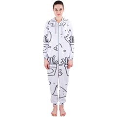 Set Chalk Out Scribble Collection Hooded Jumpsuit (ladies) by Ravend