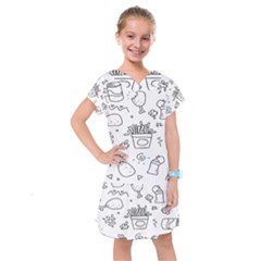 Set Chalk Out Scribble Collection Kids  Drop Waist Dress