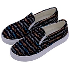 Close Up Code Coding Computer Kids  Canvas Slip Ons by Amaryn4rt