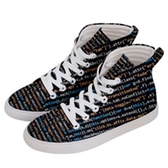 Close Up Code Coding Computer Women s Hi-top Skate Sneakers by Amaryn4rt