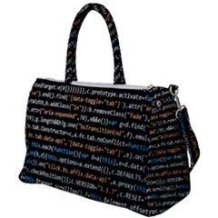Close Up Code Coding Computer Duffel Travel Bag by Amaryn4rt