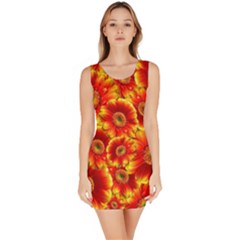 Gerbera Flowers Blossom Bloom Bodycon Dress by Amaryn4rt