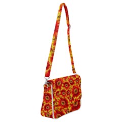 Gerbera Flowers Blossom Bloom Shoulder Bag With Back Zipper by Amaryn4rt