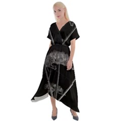 Dog Tube White Night Dark Ice Cross Front Sharkbite Hem Maxi Dress by Amaryn4rt