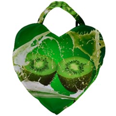 Kiwi Fruit Vitamins Healthy Cut Giant Heart Shaped Tote