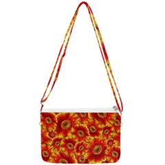 Gerbera Flowers Blossom Bloom Double Gusset Crossbody Bag by Amaryn4rt