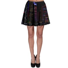 Hong Kong China Asia Skyscraper Skater Skirt by Amaryn4rt