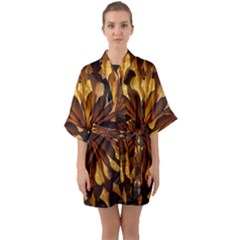 Light Star Lighting Lamp Half Sleeve Satin Kimono  by Amaryn4rt