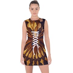 Light Star Lighting Lamp Lace Up Front Bodycon Dress