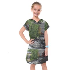 Landscape Summer Fall Colors Mill Kids  Drop Waist Dress by Amaryn4rt