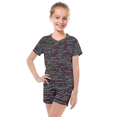 Full Frame Shot Of Abstract Pattern Kids  Mesh T-shirt And Shorts Set by Amaryn4rt