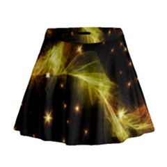 Particles Vibration Line Wave Mini Flare Skirt by Amaryn4rt