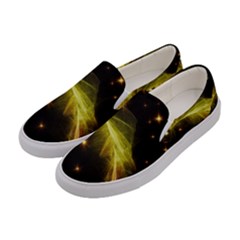 Particles Vibration Line Wave Women s Canvas Slip Ons by Amaryn4rt