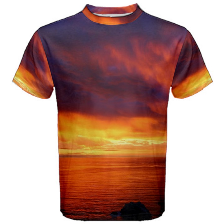Sunset The Pacific Ocean Evening Men s Cotton T-Shirt