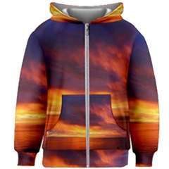 Sunset The Pacific Ocean Evening Kids  Zipper Hoodie Without Drawstring by Amaryn4rt