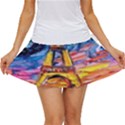 Eiffel Tower Starry Night Print Van Gogh Women s Skort View1