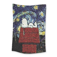 Cartoon Dog House Van Gogh Small Tapestry