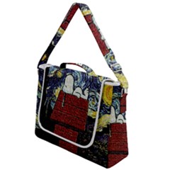 Cartoon Dog House Van Gogh Box Up Messenger Bag by Modalart