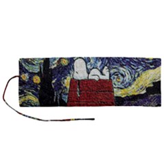 Cartoon Dog House Van Gogh Roll Up Canvas Pencil Holder (M)