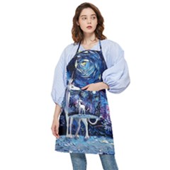 Unicorn Starry Night Print Van Gogh Pocket Apron by Modalart