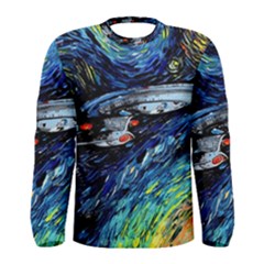 Star Ship Parody Art Starry Night Men s Long Sleeve T-shirt by Modalart