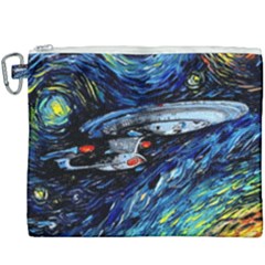 Star Ship Parody Art Starry Night Canvas Cosmetic Bag (XXXL)