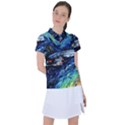 Star Ship Parody Art Starry Night Women s Polo T-Shirt View1